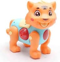 Kidoyz Electric Cute Pet Toy | Walking Tiger-Cat with Music & Lights | Ages 3+ | Color As Per Stock