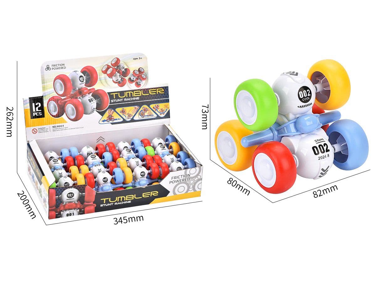 Kidoyz Stunt Tumbler Car | Stunt tumbler car with big wheels | Pack of 1 | Color As Per Stock — view 3