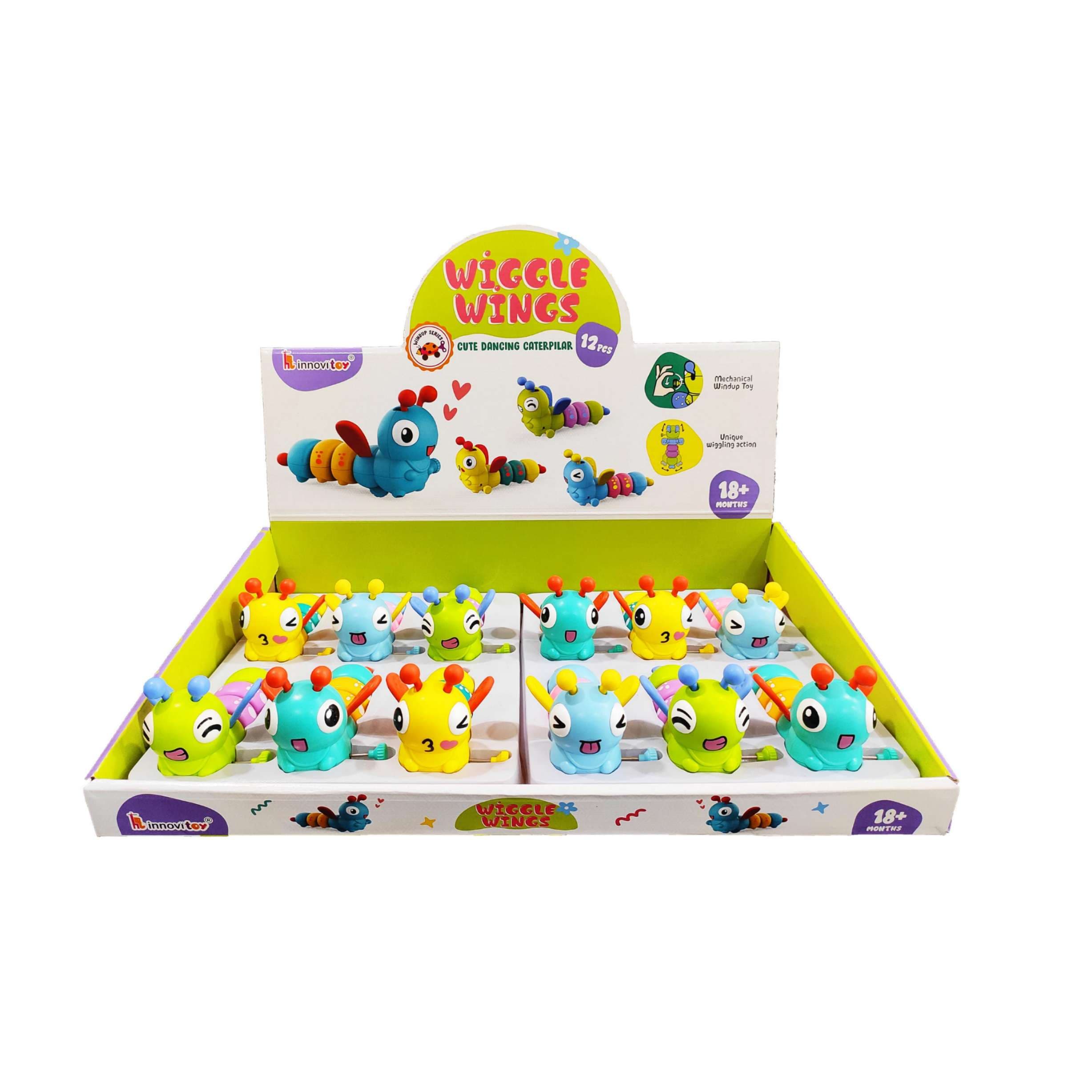 Kidoyz Wiggle Wings Caterpillar | Wiggling winged caterpillar toy | Pack of 1 | Color As Per Stock — view 3