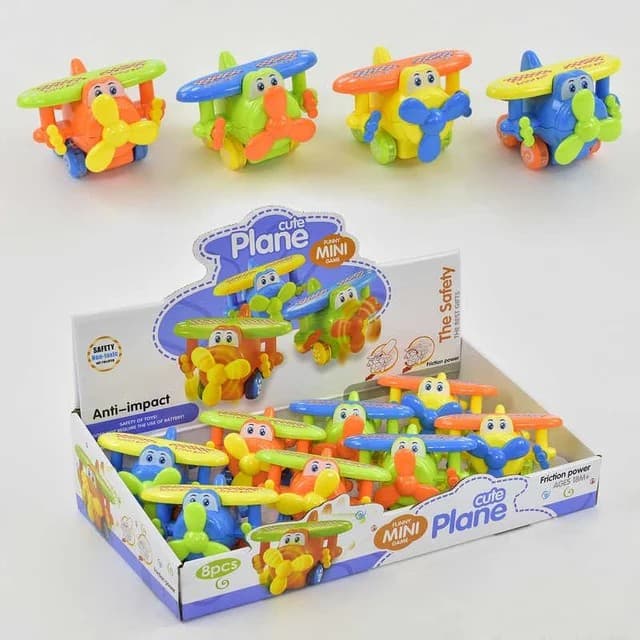 Kidoyz Mini Plane | Anti-impact mini plane toy with a smiling face | Pack of 1 | Color As Per Stock — view 2