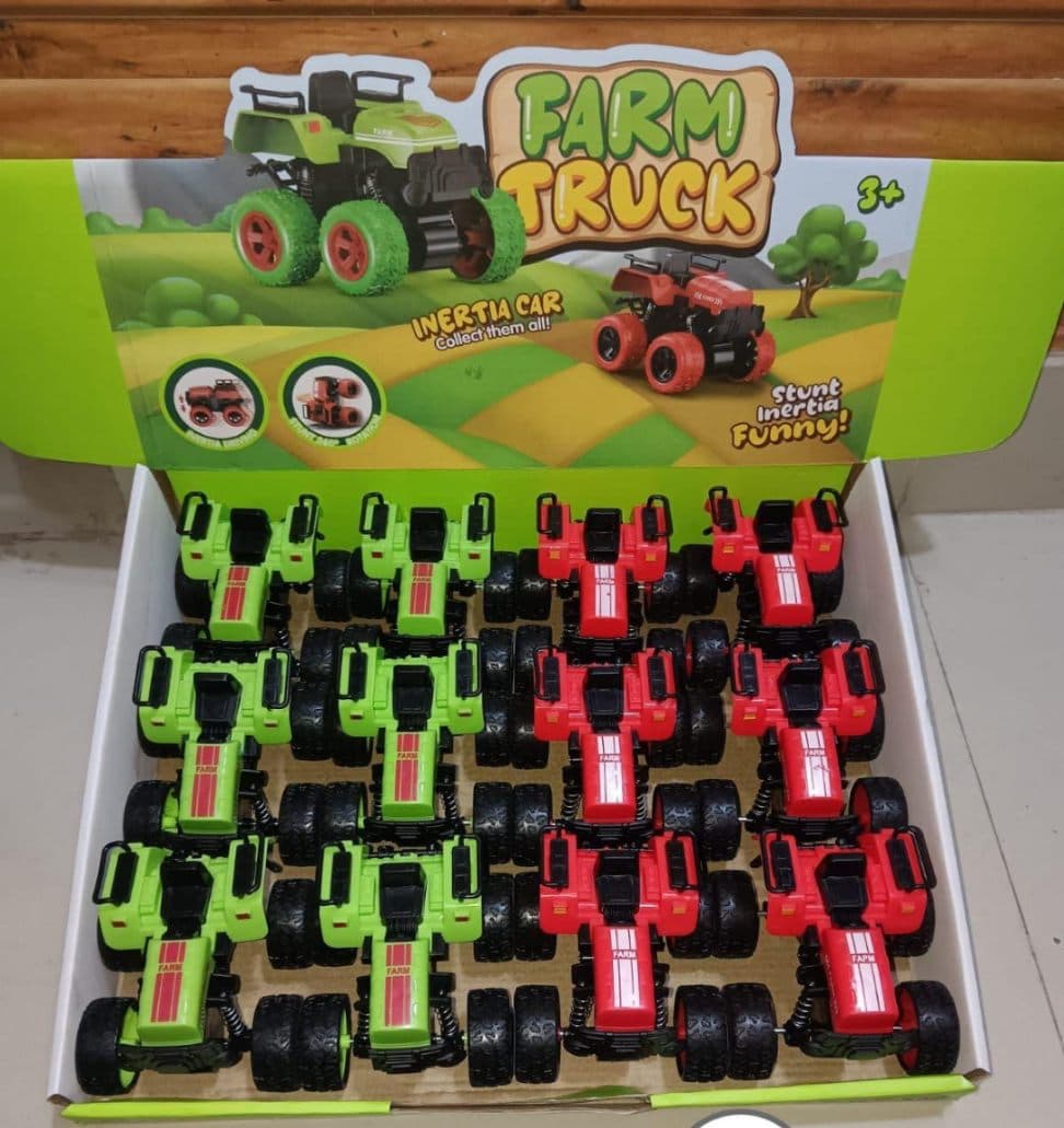 Kidoyz Farm Truck | Inertia 4x4 farm truck | Ages 3+ | Pack of 2 | Color As Per Stock — view 2