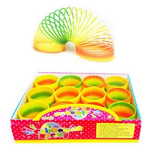 Kidoyz Rainbow Magic Spring | Rainbow coil spring toy | Pack of 2 | Color As Per Stock