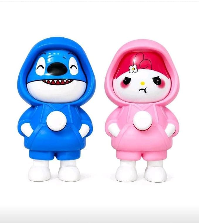 Kidoyz Magic Mask Puppet | Hooded puppet with a button that changes its face, 3 expressions | Pack of 2 | Color As Per Stock