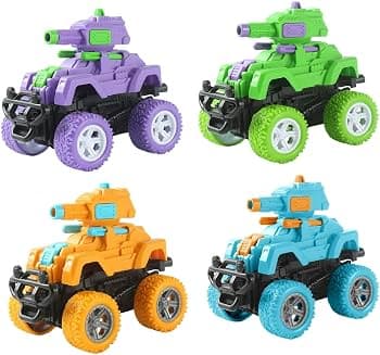 Kidoyz Tank Launch | Inertia tank toy with a launch feature | Pack of 2 | Color As Per Stock