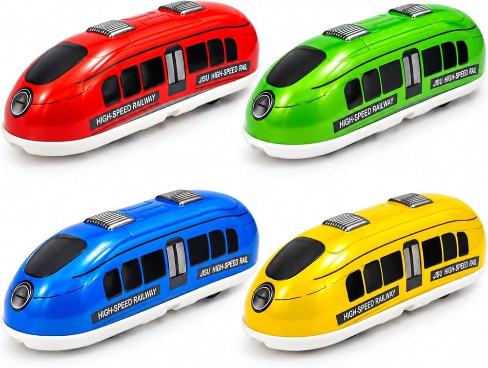 Kidoyz Metal High Speed Train | Pull-back metal-shell high speed train | Ages 3+ | Pack of 1 | Color As Per Stock