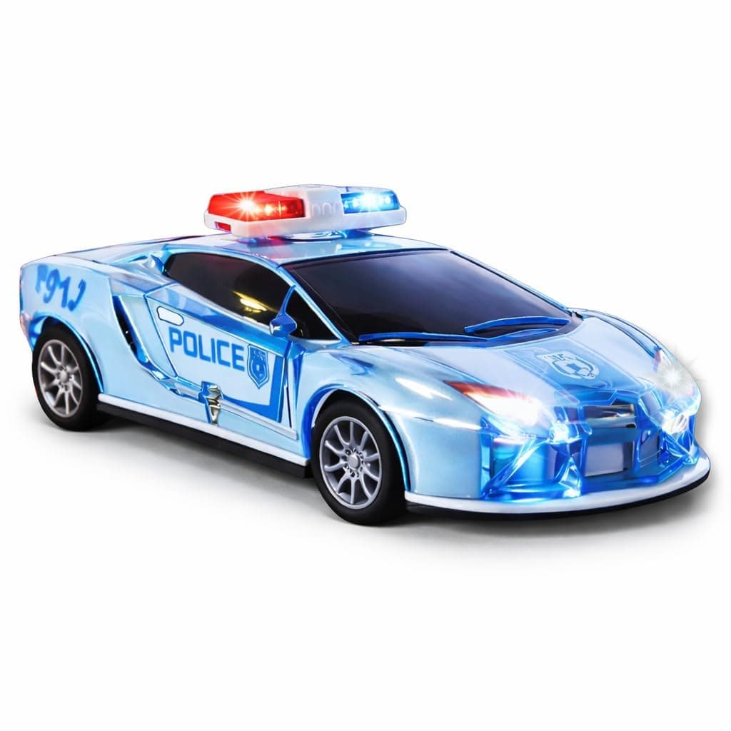 Kidoyz City Guard Police Car | Police car with flashing lights | Pack of 1