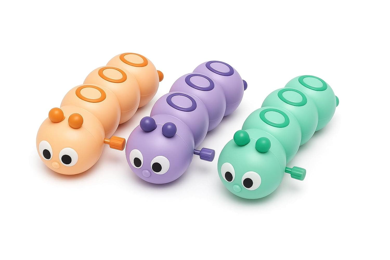 Kidoyz Crawling Worm | Crawling caterpillar worm toy in soft colours | Pack of 1 | Color As Per Stock