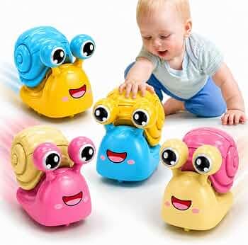 Kidoyz Cute Snail Car | Press-and-go snail car | Pack of 1 | Color As Per Stock