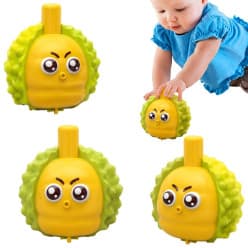 Kidoyz Press Durian Car | Press-and-slide durian-shaped car | Pack of 1