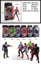 Superhero Action Figure 7 Inch With Movable Joints | 6 Designs, [Random Character Dispatch - Order 6pcs for all Set]