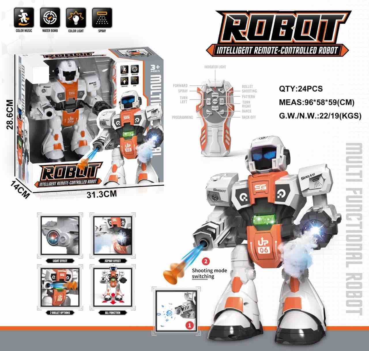 Remote Control Multi-Function Robot With Lights, Music & Spray Effect — view 2