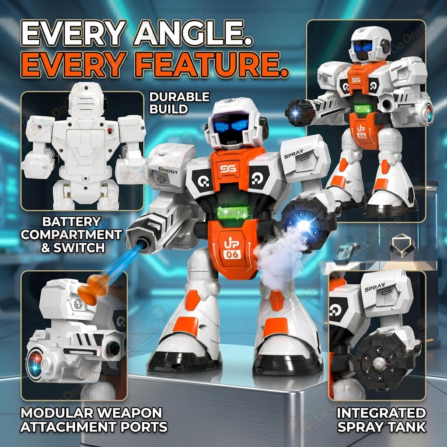 Remote Control Multi-Function Robot With Lights, Music & Spray Effect — view 3