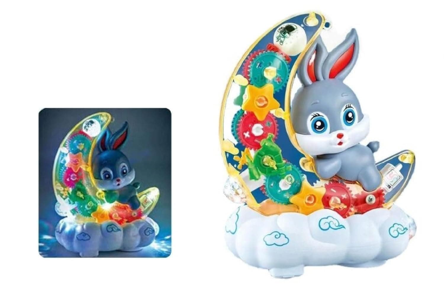 Moon Rabbit Toy With Lights, Music & Transparent Gears — view 4