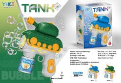 Tank Electric Bubble Gun Toy With Lights & Bubble Water | Color As Per Stock