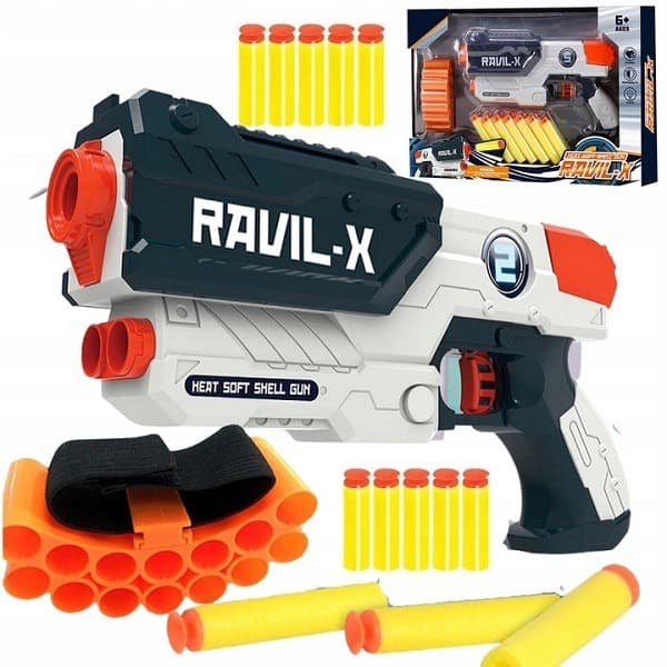 Soft Dart Blaster Gun Toy With Foam Darts & Wrist Band | Ages 6+