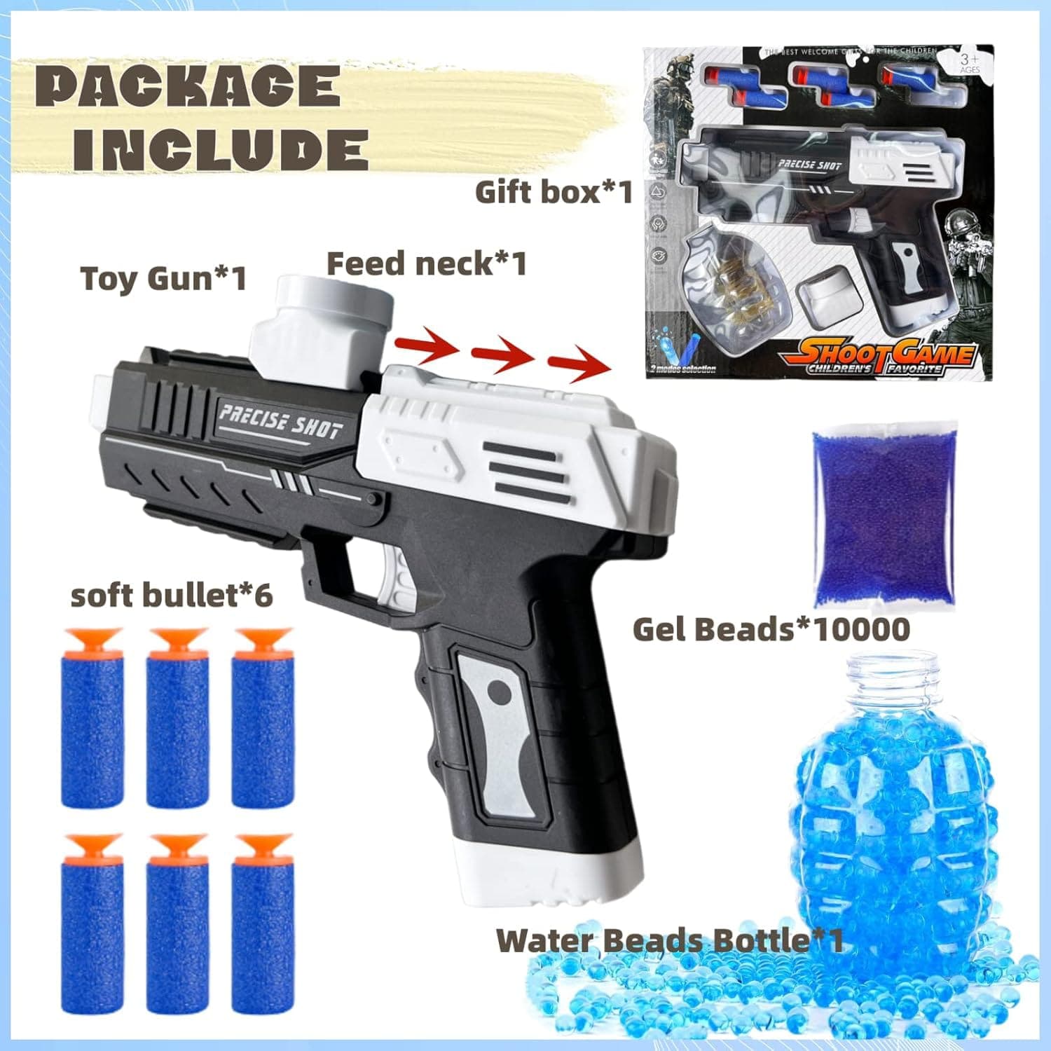 2-in-1 Water Ball & Soft Bullet Shooting Gun Toy For Kids — view 4