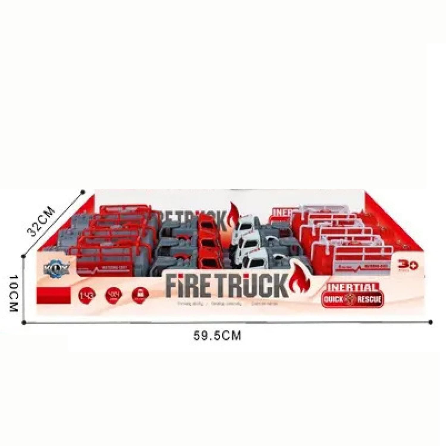 Big Diecast Metal Head Kids Water Tanker Fire Truck Toy – Heavy Duty Construction Vehicle with Realistic Design, Rugged Wheels – Fun Educational Rescue Play Gift for Boys & Girls (Red) — view 5