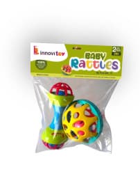 Baby Rattle Set of 2 | Colourful Rattle Toys For Babies 3M+