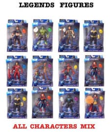 Superhero Action Figures Pack of 4 | Window Box Collectible Set | Random Characters, Design As Per Stock