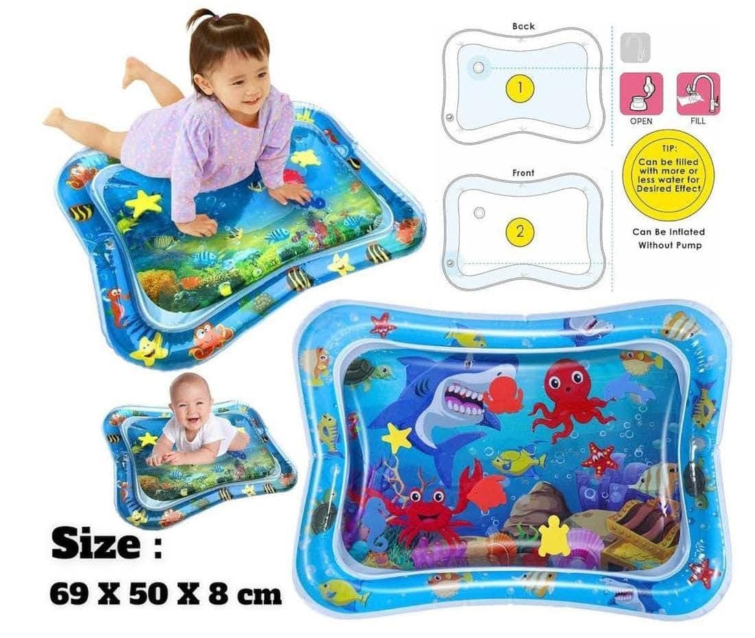Baby Water Play Mat For Tummy Time | Inflatable Water Mat 69 x 50 x 8 cm