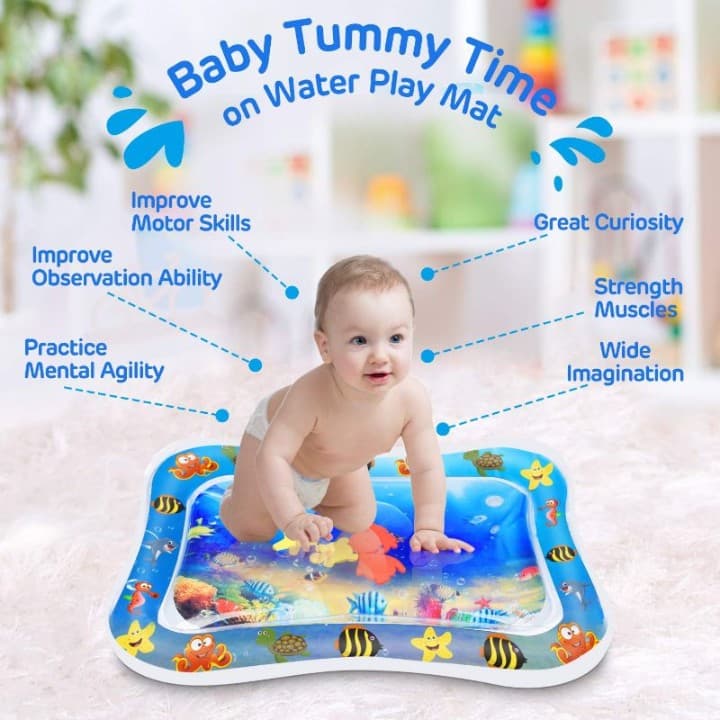 Baby Water Play Mat For Tummy Time | Inflatable Water Mat 69 x 50 x 8 cm — view 5