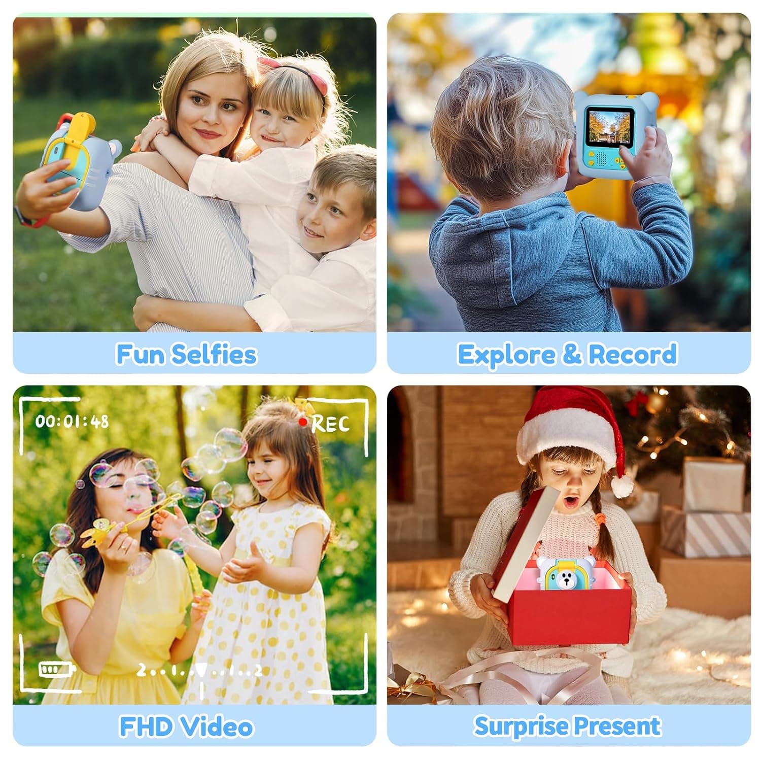 Kids Print Camera | Instant Photo Printing Digital Camera for Kids | Photo & Video | Rechargeable | Color as per Stock dispatched | Pack of 1 Pc — view 7