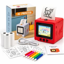 AI Mini Portable Printer Camera for Kids | Instant Print, Photos, Games & Music | USB Rechargeable | Color as per Stock dispatched | Pack of 1 Pc