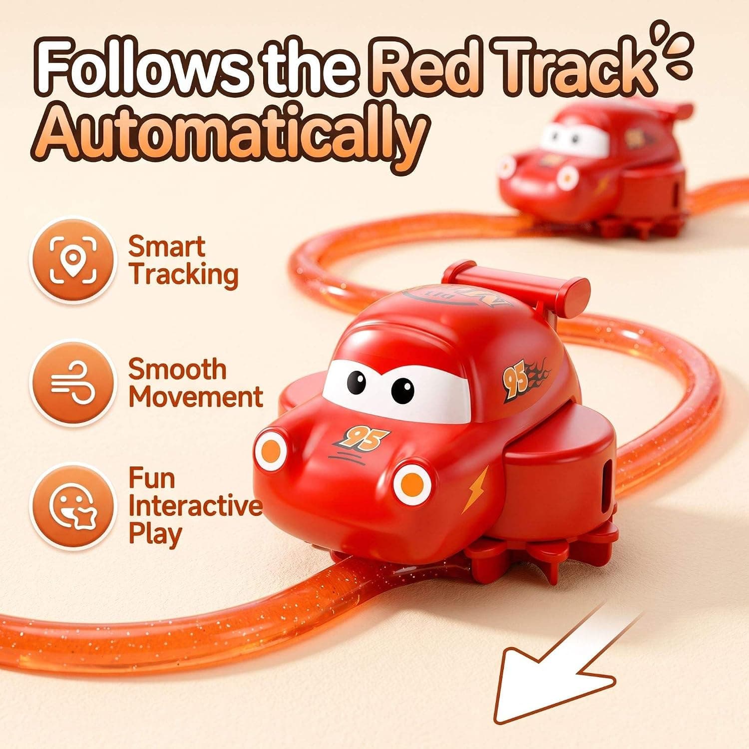 Earwig Creative DIY Crystal Mud Slime Track Automatic Following Drive Mini Race Car Set Kids STEM Educational Crystal Mud Toy — view 6