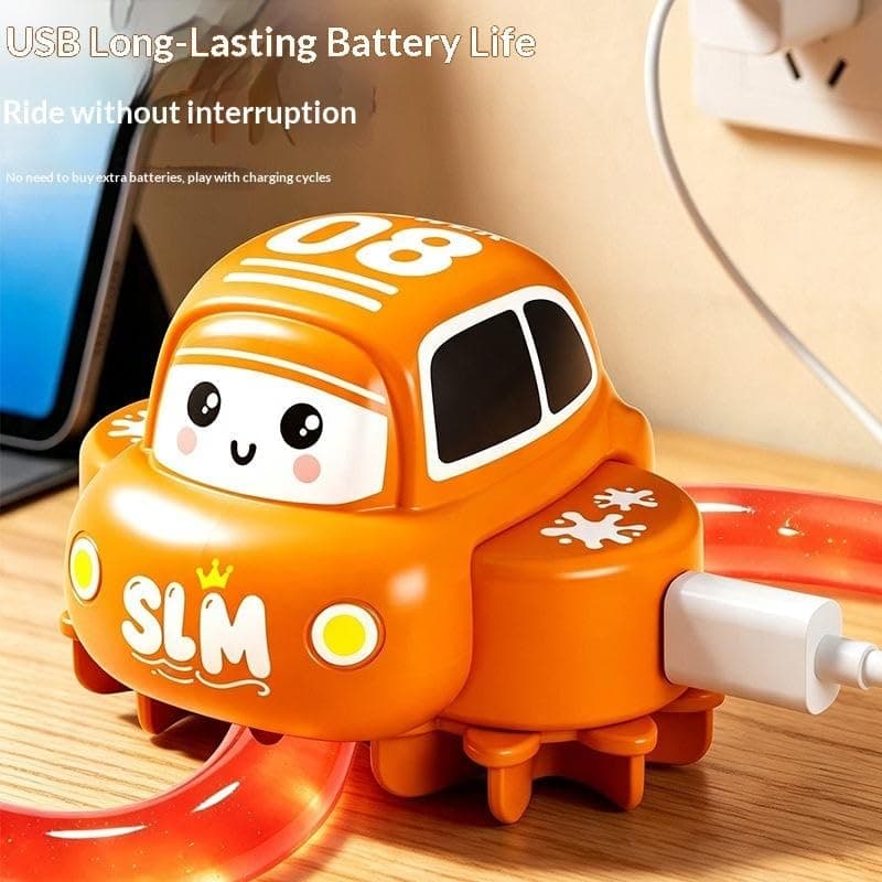Earwig Creative DIY Crystal Mud Slime Track Automatic Following Drive Mini Race Car Set Kids STEM Educational Crystal Mud Toy — view 7