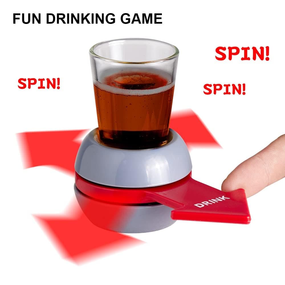 Spin the Shot Party Game | Shot Glass Spinner "Who Will Drink?" Game | Adults 18+ — view 2