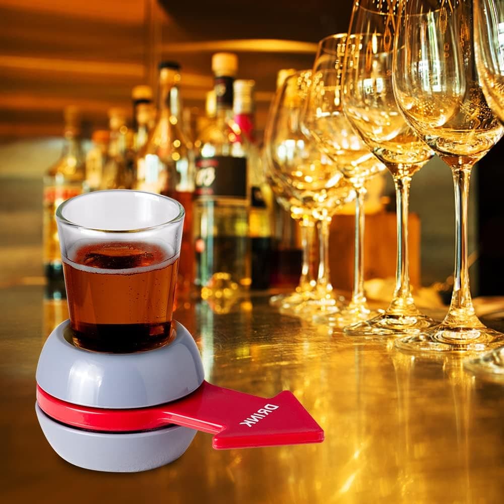 Spin the Shot Party Game | Shot Glass Spinner "Who Will Drink?" Game | Adults 18+ — view 4