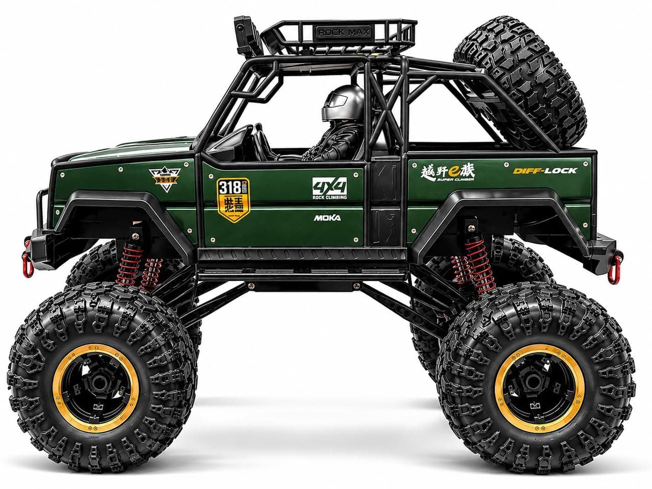 RC Jumbo Size Off-Road Rock Crawler Jeep 1:2 Scale | 4WD 2.4GHz Remote Control Car | Color as per Stock dispatched — view 6