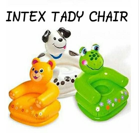 Inflatable Animal Chair for Kids | Teddy, Puppy & Frog Air Sofa Seat | Color as per Stock dispatched | Pack of 1 Pc — view 2