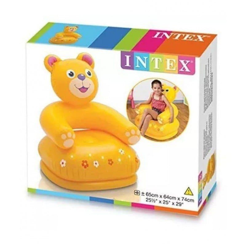 Inflatable Animal Chair for Kids | Teddy, Puppy & Frog Air Sofa Seat | Color as per Stock dispatched | Pack of 1 Pc — view 3