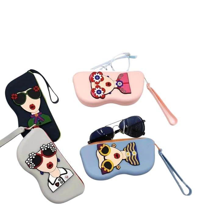 Cute Cartoon Silicone Sunglasses Case — view 2