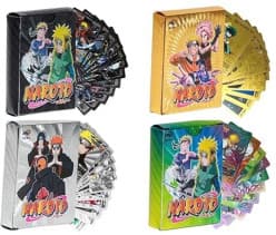 Naruto Cards 55 Pcs Foil Card Deck | Anime Collectible Trading Cards Set | Color as per Stock dispatched | Pack of 1 Deck
