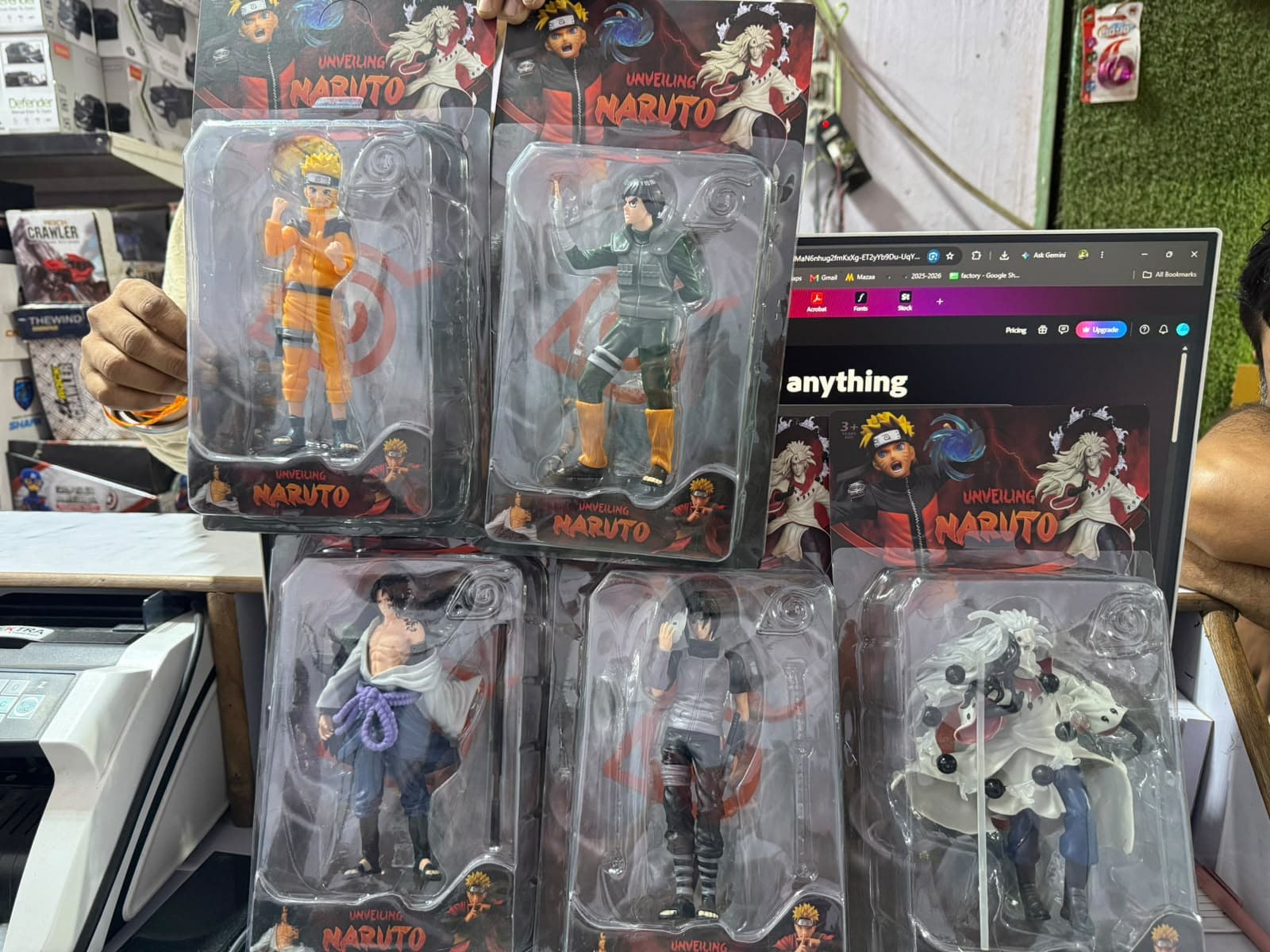 Naruto Action Figures Set of 6 | Anime Collectible Figures in Blister Packs | Pack of 6 Pcs | Character as per Stock dispatched — view 2