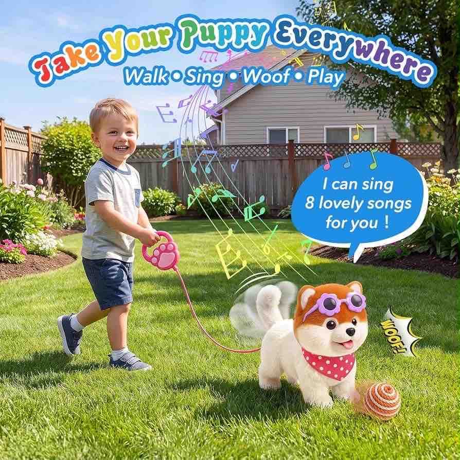 Remote Control AI Dog Toy with 11 Poems & 5 Voices | Touch-Response Walking Puppy with Accessories for Kids — view 5