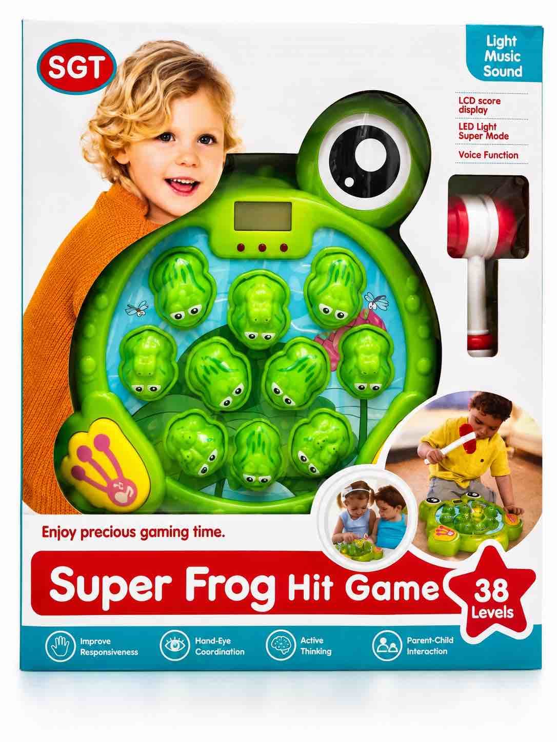Electronic Frog Hit Game | LCD Score Display with 38 Interactive Levels, Lights & Sounds — view 3