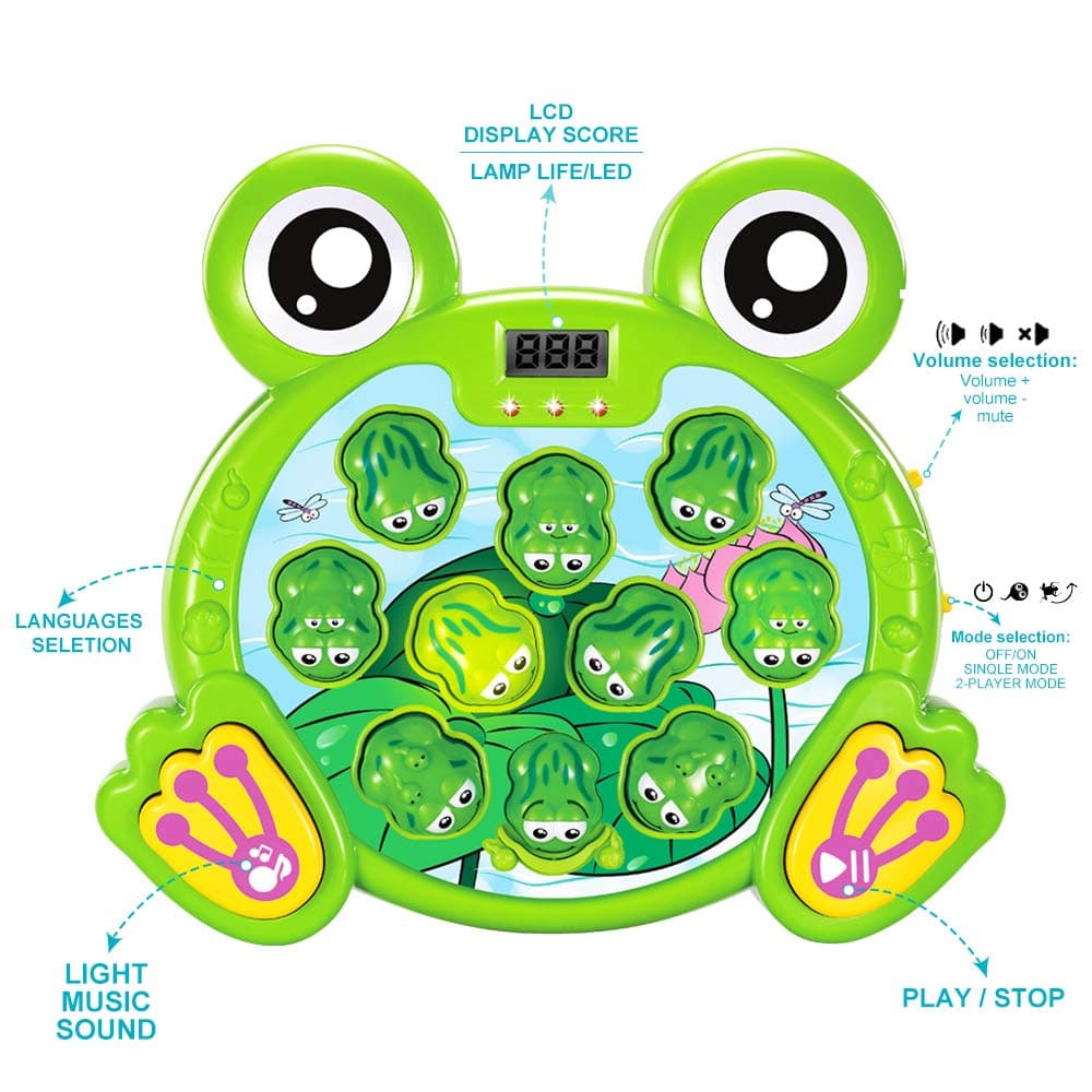 Electronic Frog Hit Game | LCD Score Display with 38 Interactive Levels, Lights & Sounds — view 5
