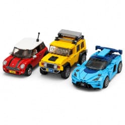 Pocket Block Pull-Back Car | Lego Style DIY Mini Car Building Blocks | Assorted Designs | Color as per Stock dispatched