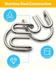 6 Pcs Metal Brain Teaser Puzzle Set | Unlock Separate-the-Pieces Puzzles for Kids & Adults