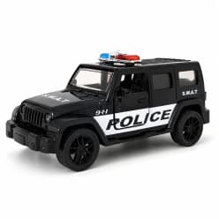 Kidoyz Die-Cast Police SUV | 1:43 die-cast police and rescue SUV, pull-back, opening doors | Pack of 1 | Color As Per Stock