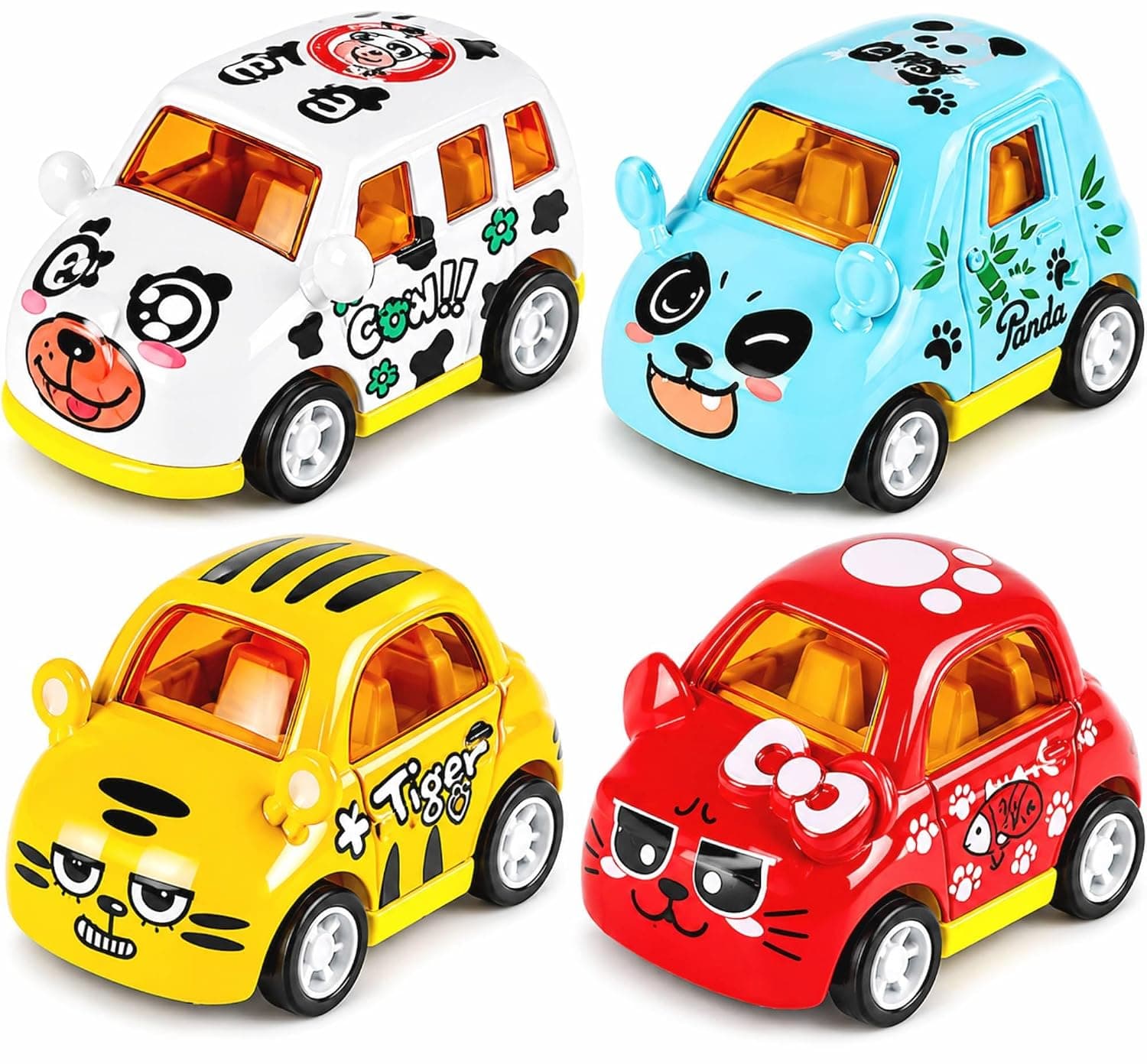Kidoyz Mini Alloy Pull Back Car | Mini die-cast alloy cars with pull-back action, 4 models mixed | Ages 3+ | Pack of 2 | Color As Per Stock