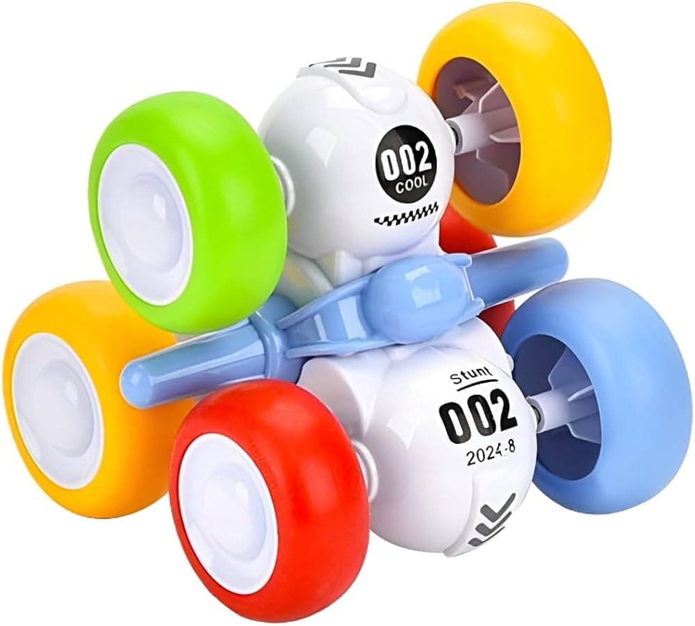 Kidoyz Stunt Tumbler Car | Stunt tumbler car with big wheels | Pack of 1 | Color As Per Stock