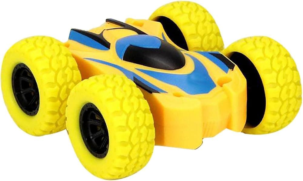 Kidoyz Tumbling Stunt Car | Double-sided tumbling stunt car that flips and rolls | Ages 3+ | Pack of 2 | Color As Per Stock