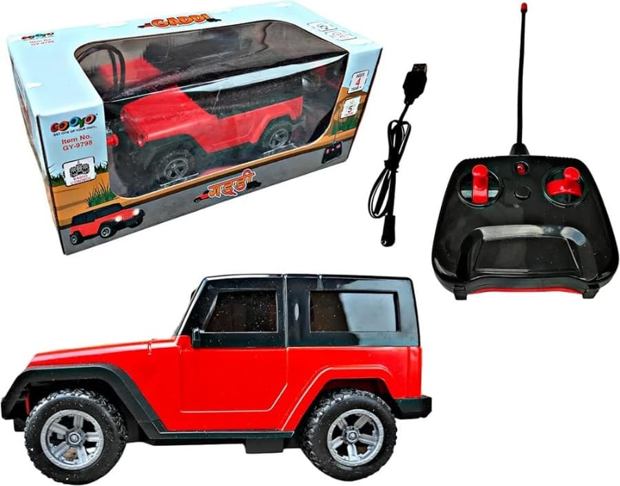 Remote Control Off-Road SUV Car With Smoke Effect, Music & 5 Functions | USB Rechargeable | Color As Per Stock — view 4