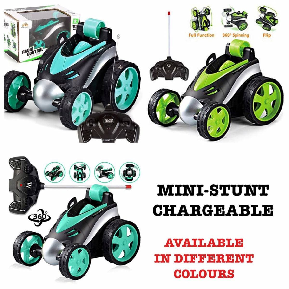 Mini Remote Control Stunt Car 360 Degree Spinning & Flip | Rechargeable | Color As Per Stock — view 2
