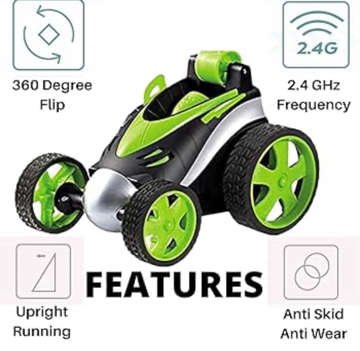 Mini Remote Control Stunt Car 360 Degree Spinning & Flip | Rechargeable | Color As Per Stock — view 4