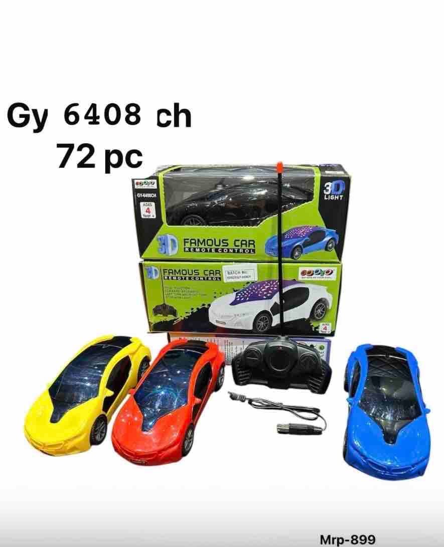 Remote Control 3D Light Famous Car With USB Charging | Ages 4+ | Color As Per Stock — view 2